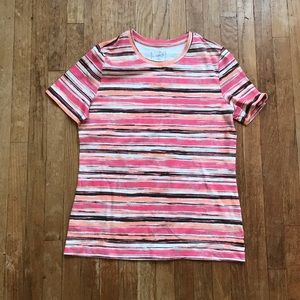 Studio Works Pink & Coral Stripe Tee